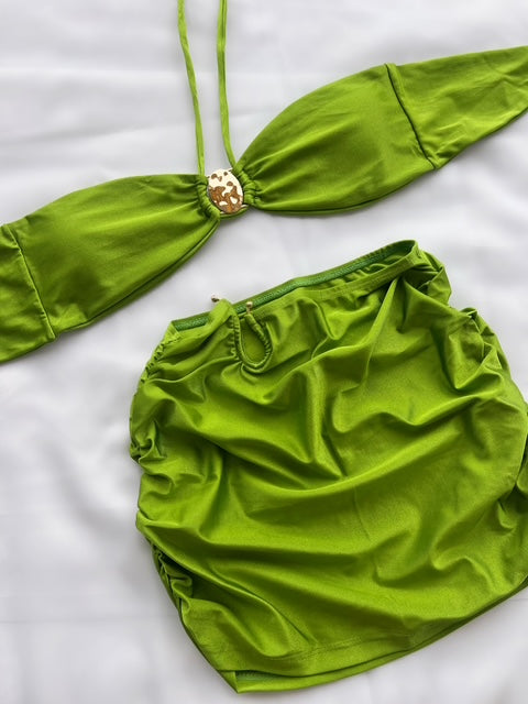 Set Brisa braga hot pant + falda corta