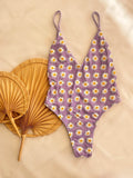 Bañador Lila Floral Regulable